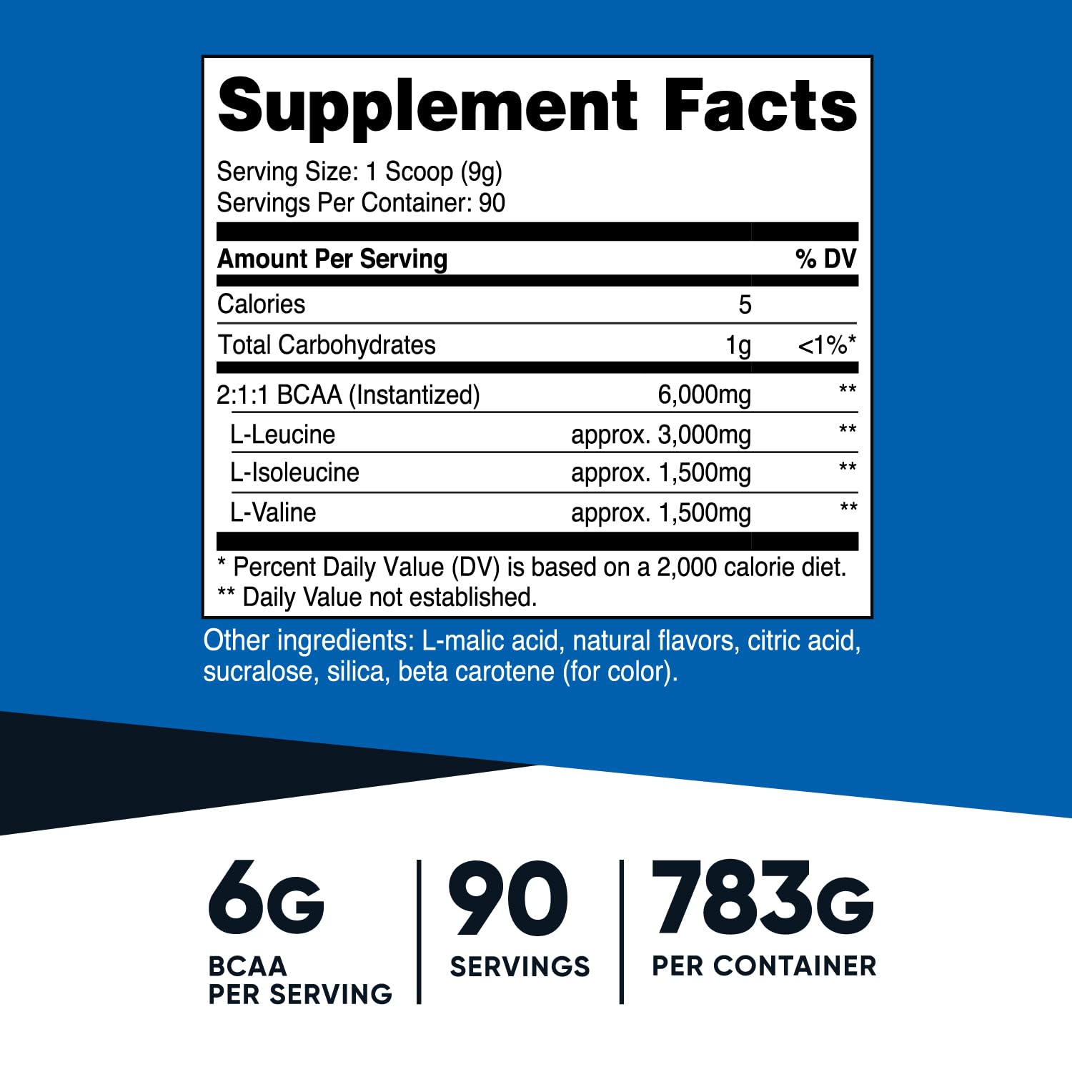 Nutricost BCAA en poudre Ananas — cuillère-dose idéale pour mesurer.