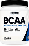Nutricost BCAA Poudre – bouteille de 150 portions idéale pour l’entraînement quotidien.