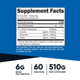Nutricost BCAA Orange Mango avec doseur inclus pour mesurer chaque portion