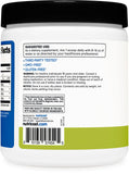 Nutricost BCAA Peach Pear — étiquette claire du flacon facilitant le suivi des ingrédients.