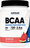 Nutricost Poudre BCAA Watermelon en bouteille, pratique pour vos entraînements.