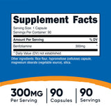 Nutricost Benfotiamine 300 mg — bouteille 90 capsules, adaptée aux régimes végétariens.