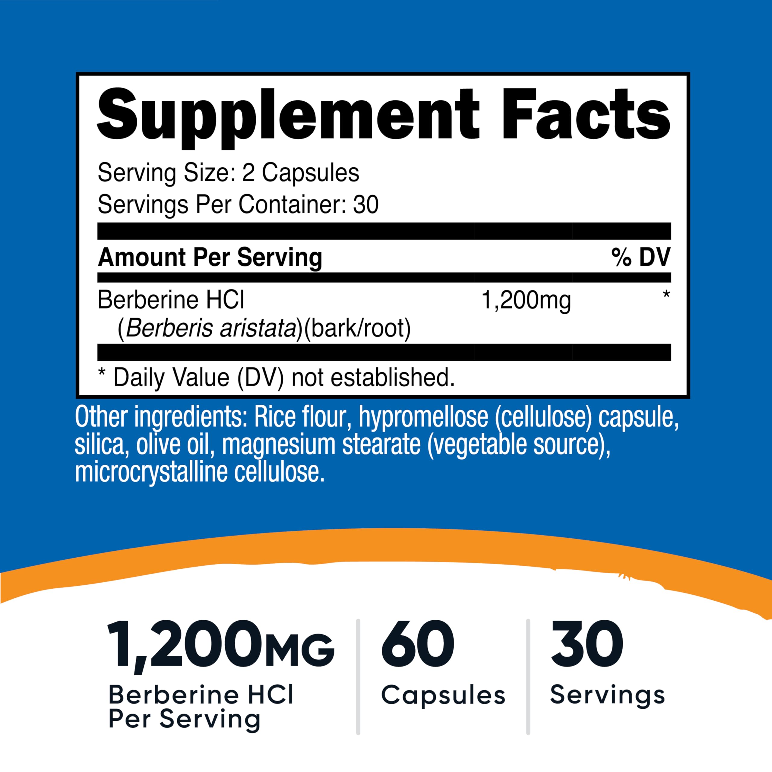 Nutricost Berberine HCl capsule-02 : flacon clair et pratique pour le quotidien.