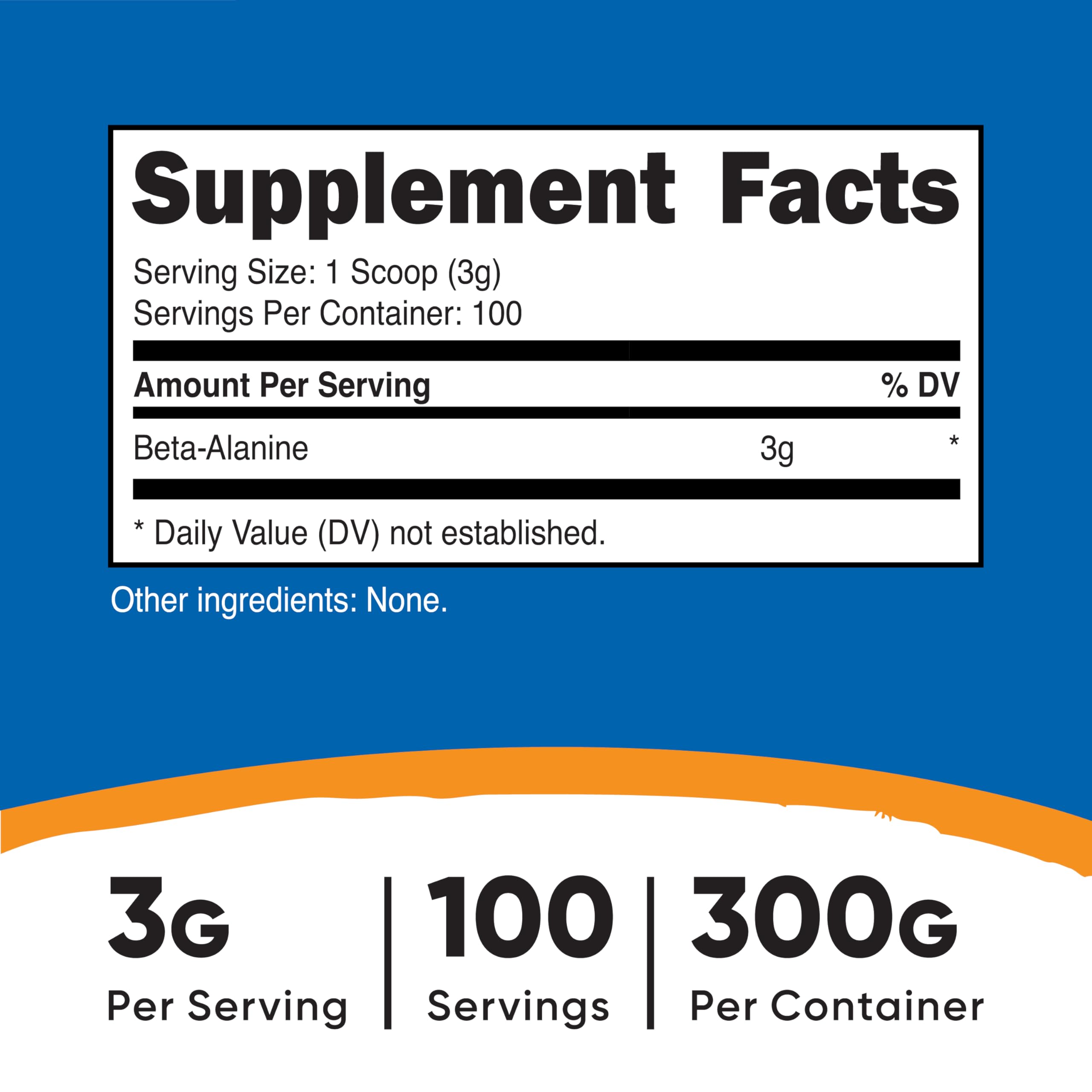 Nutricost bêta-alanine – doseur inclus, pratique pour mesurer la portion.