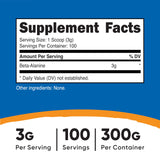 Nutricost bêta-alanine – doseur inclus, pratique pour mesurer la portion.