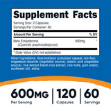 Nutricost Beta Ecdysterone 600mg – etiquette affiche les ingrédients sans OGM et gluten.