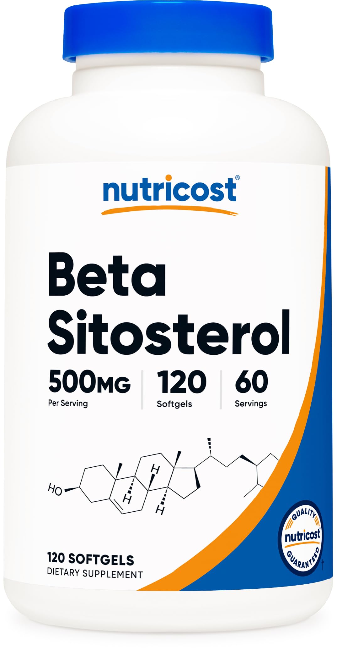 Nutricost Beta Sitosterol – bouteille de gélules, dosage 500 mg par portion