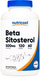 Nutricost Beta Sitosterol – bouteille de gélules, dosage 500 mg par portion