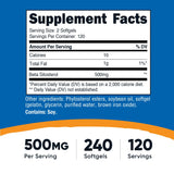 Nutricost Bêta-Sitostérol – prise quotidienne facile avec gélules molles.
