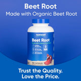 Emballage Nutricost Betterave rouge – 180 capsules prêt à l'emploi.