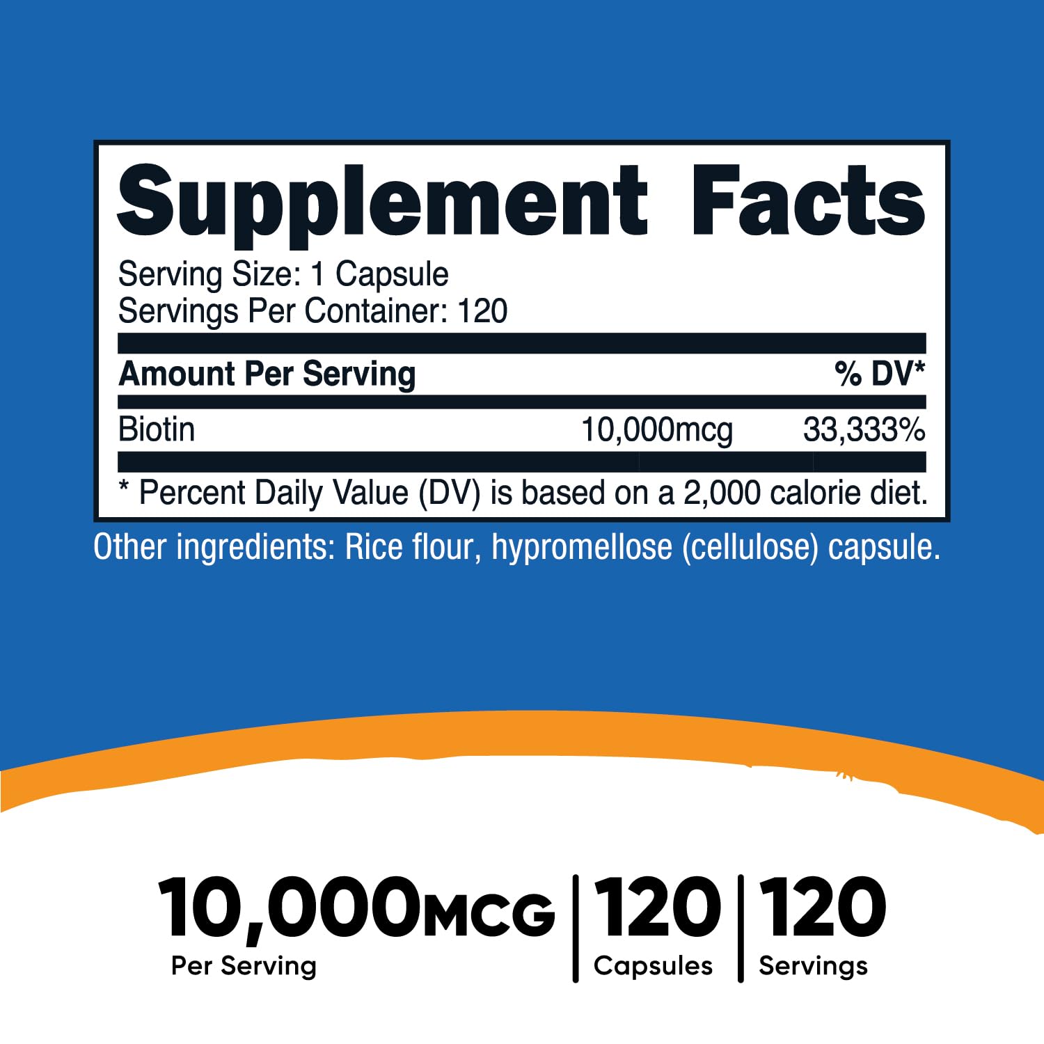 Nutricost Biotine capsules faciles à prendre dans votre routine quotidienne.