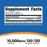 Nutricost Biotine capsules faciles à prendre dans votre routine quotidienne.