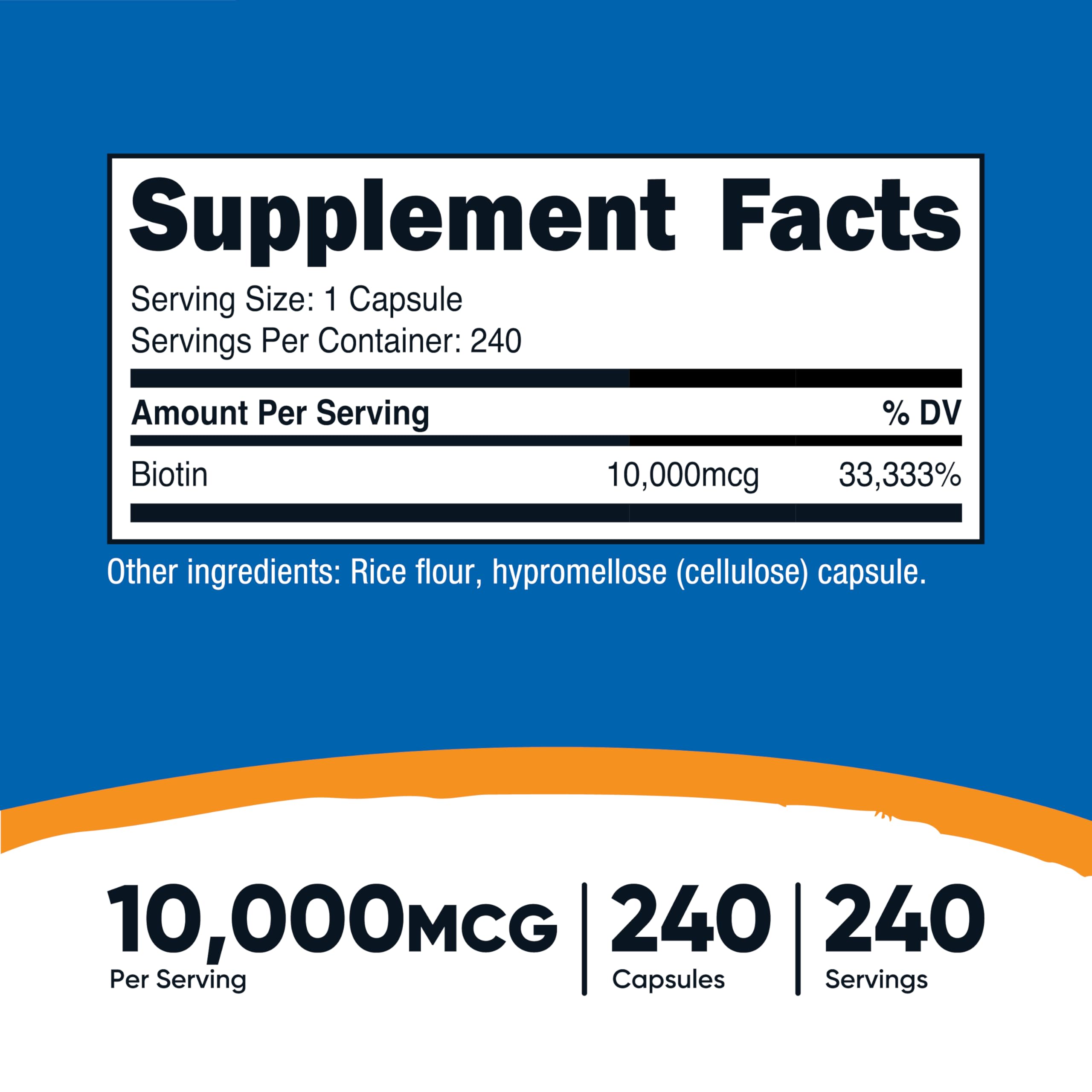 Nutricost Biotine prise rapide de la capsule pour plus de commodité