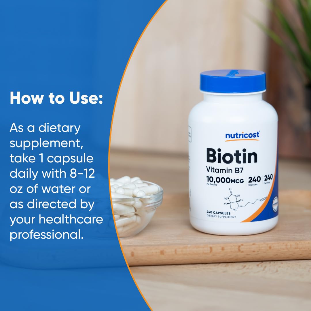 Nutricost Biotine pratique à stocker dans le placard