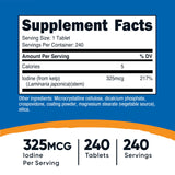 Boîte Nutricost de 240 tablettes, format pratique pour le quotidien.