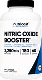 Nutricost boosteur oxyd-nitrique, bouteille de 180 gélules, soutien potentiel à l’énergie.
