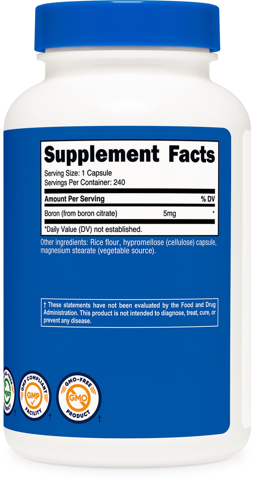 Nutricost bore 5 mg – flacon certifié NSF et GMP