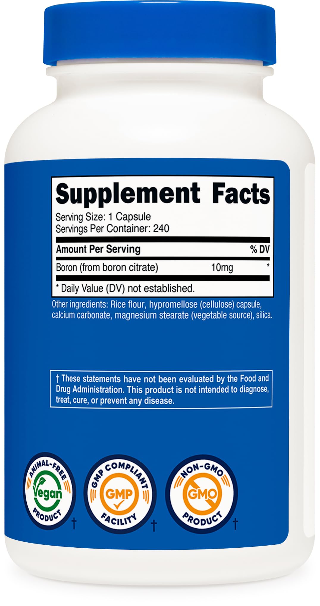 Présentation Nutricost Bore 10 mg en pharmacie, complément pratique pour la routine.
