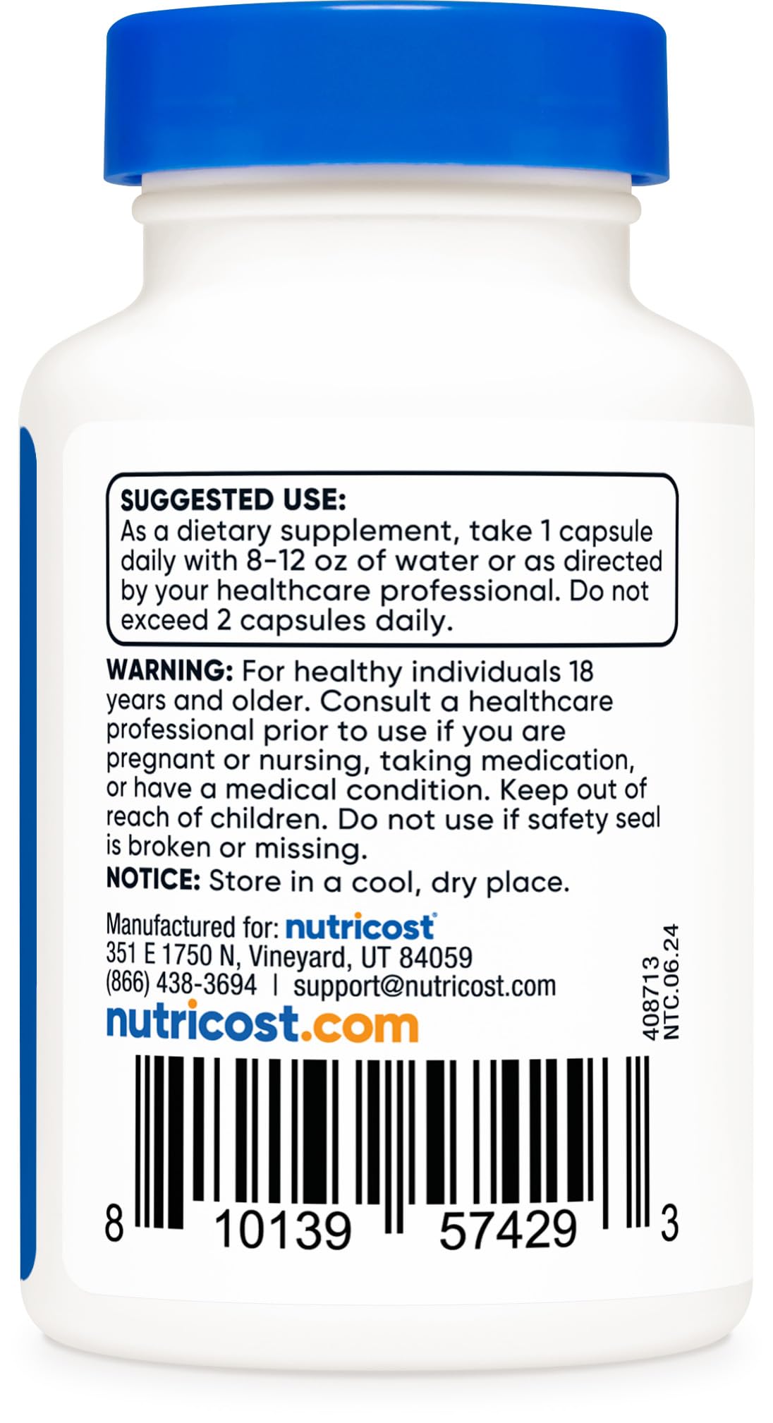 Nutricost Boron 5 mg — contrôle qualité ISO et traçabilité assurés.