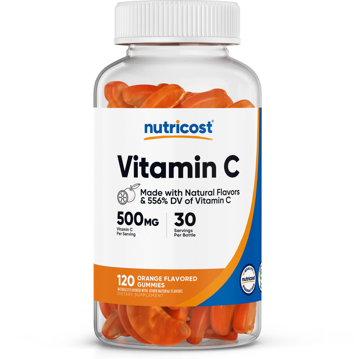Nutricost bonbons-gélifiés vitamine C : bouteille visible, pratique et faciles à emporter