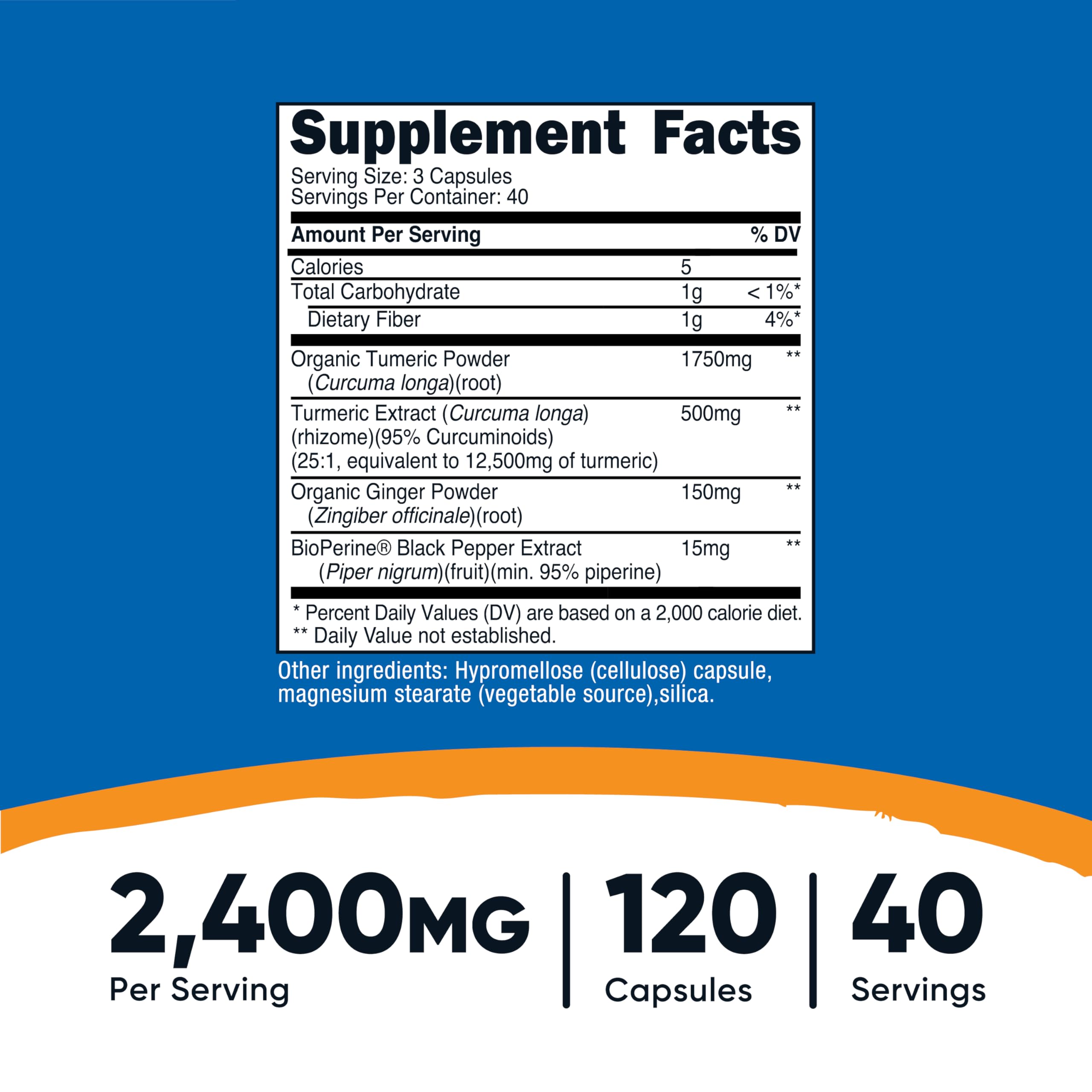 Nutricost bouteille de capsules curcuma gingembre: flacon pratique pour votre routine quotidienne