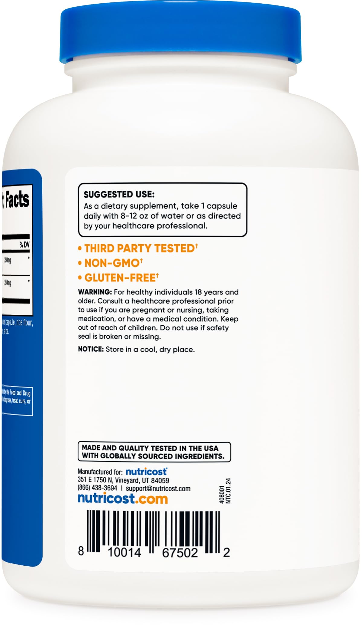 Nutricost bouteille-sur-table – ajout pratique à votre routine.