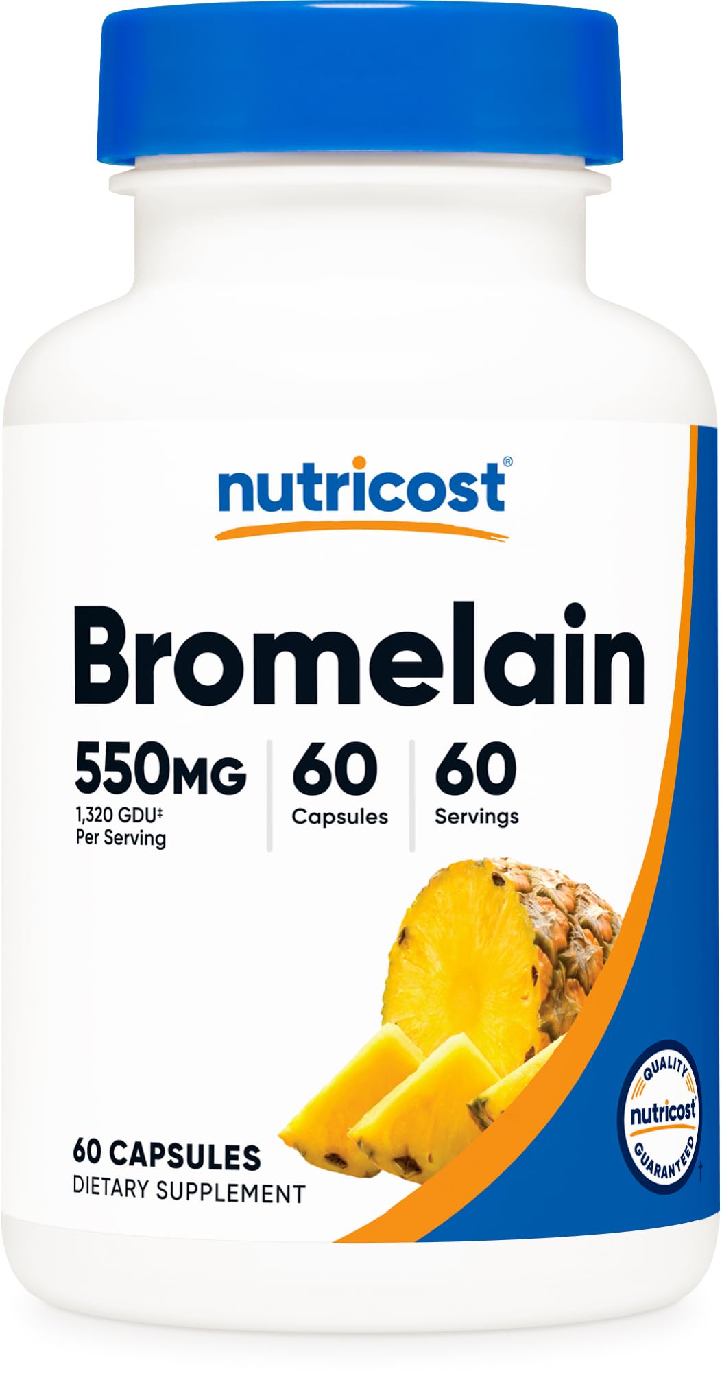Nutricost Bromélaïne capsules 60: bouteille facile à intégrer dans la routine quotidienne.