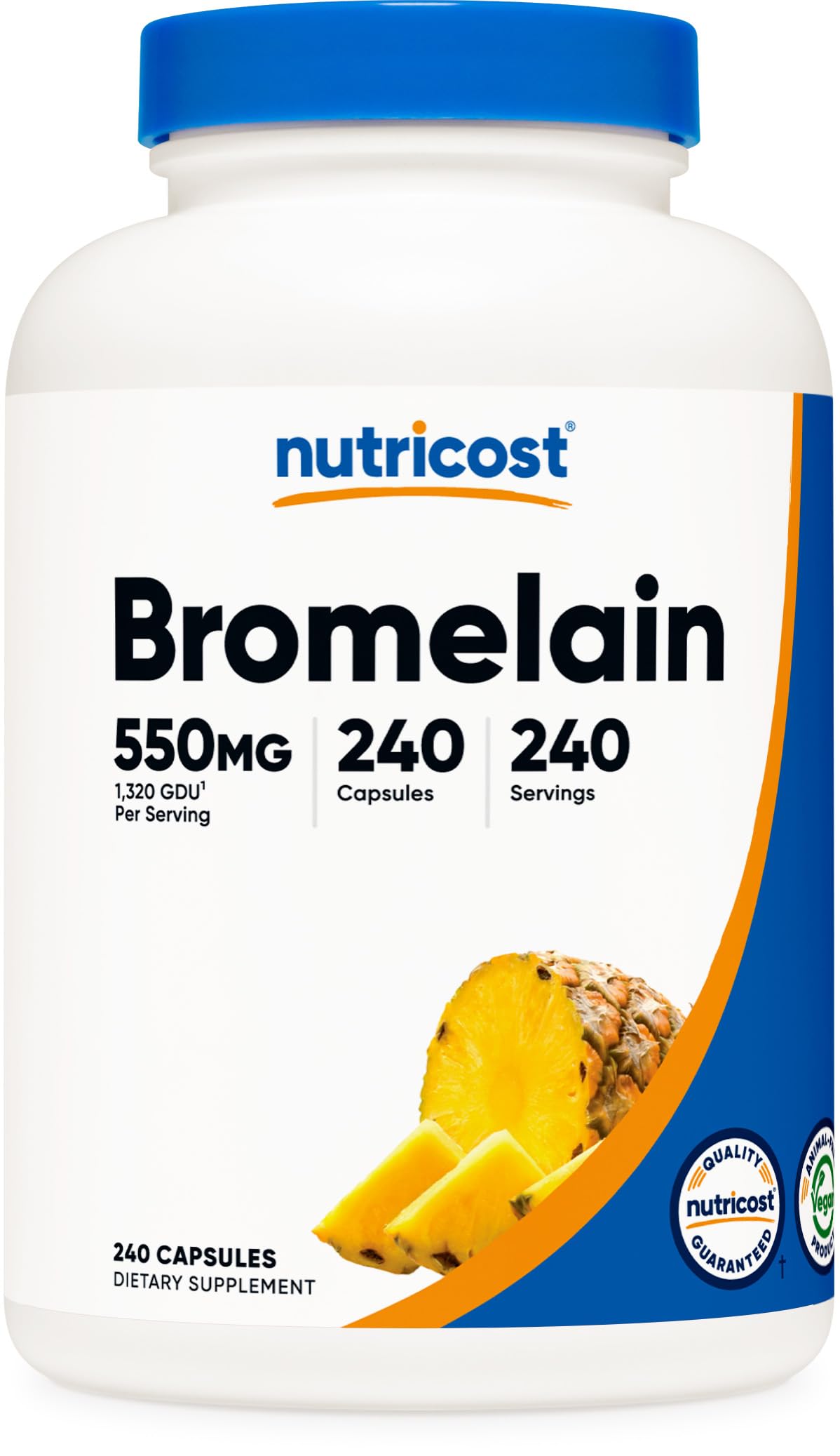 Nutricost Bromelaine gélules 550 mg dans une bouteille prête à l emploi