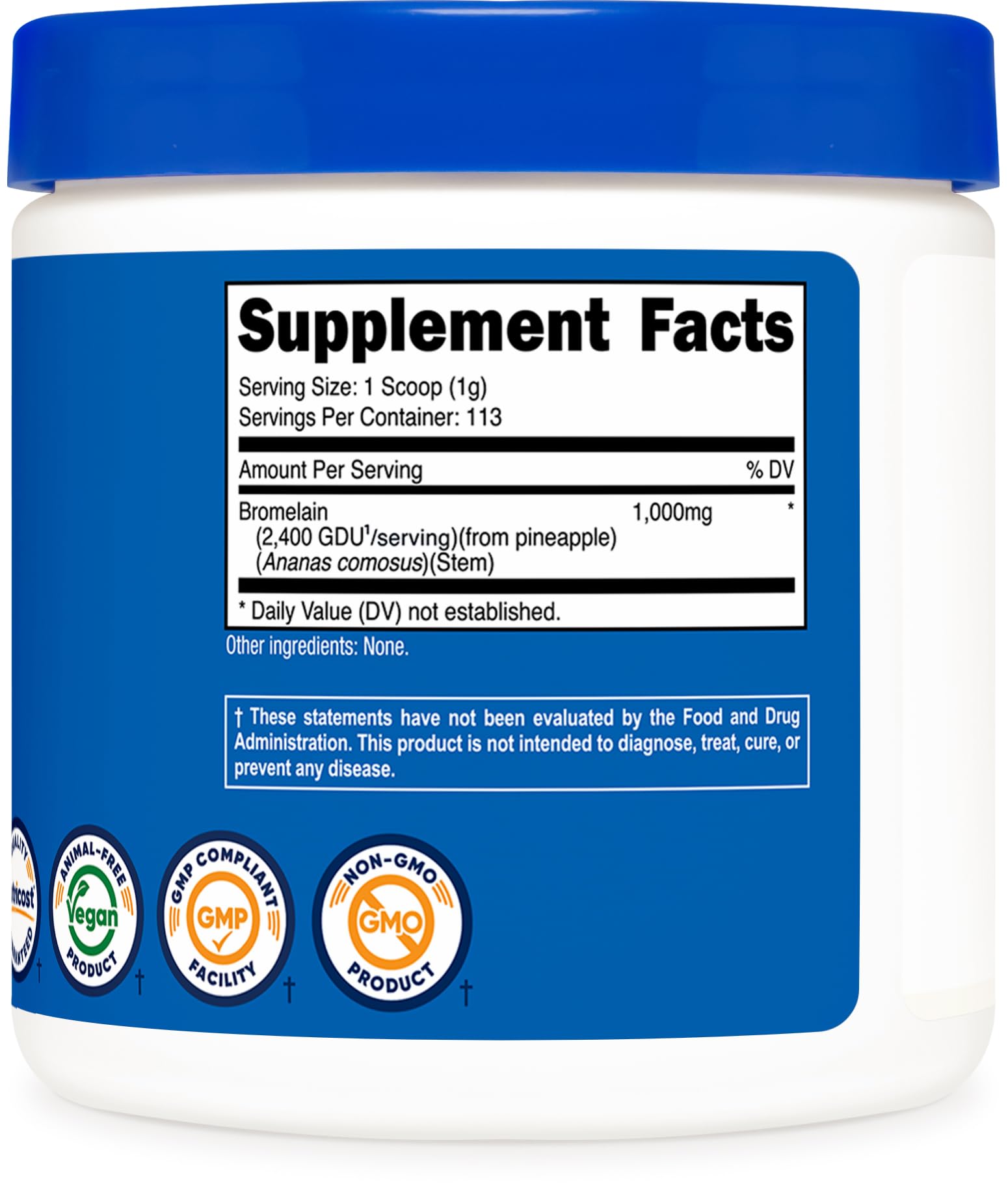 Nutricost Bromélaïne Poudre : usage facile dans boissons et aliments quotidiens.