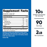 Nutricost C8 MCT Poudre avec doseur inclus pour une prise précise.