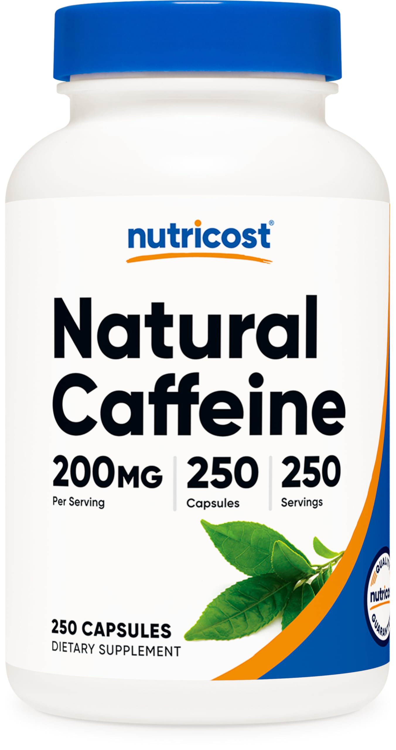 Nutricost Caféine Naturelle — thé vert en bouteille, énergie naturelle potentielle.