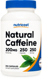 Nutricost Caféine Naturelle — thé vert en bouteille, énergie naturelle potentielle.