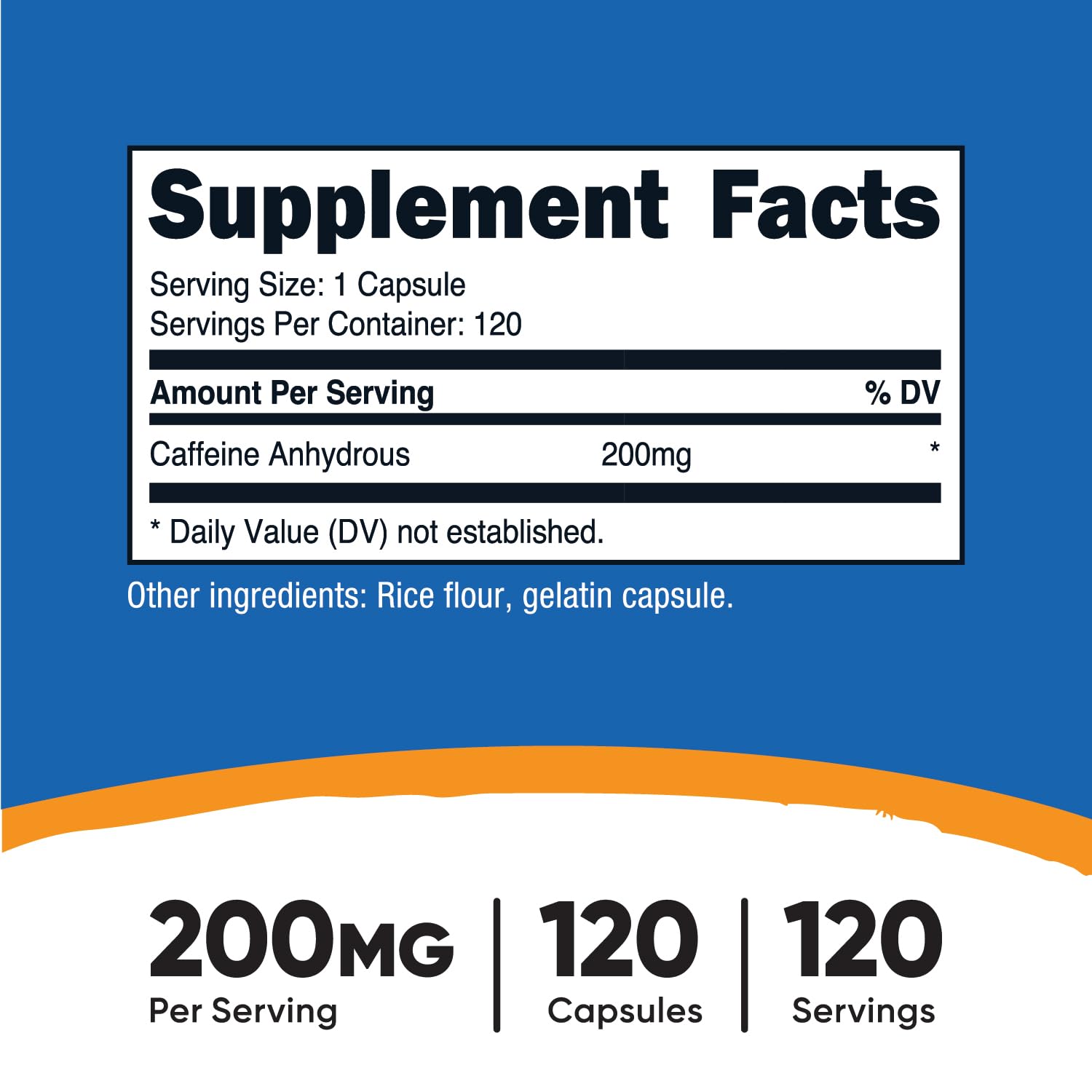 Nutricost Caféine Pilules 200 mg – capsules visibles, énergie sans calories