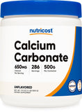 Nutricost Calcium Carbonate – poudre 500 g, bouteille pratique pour l'usage quotidien.