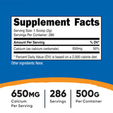 Nutricost Calcium Carbonate – doseur inclus, ajout facile dans boissons et repas.