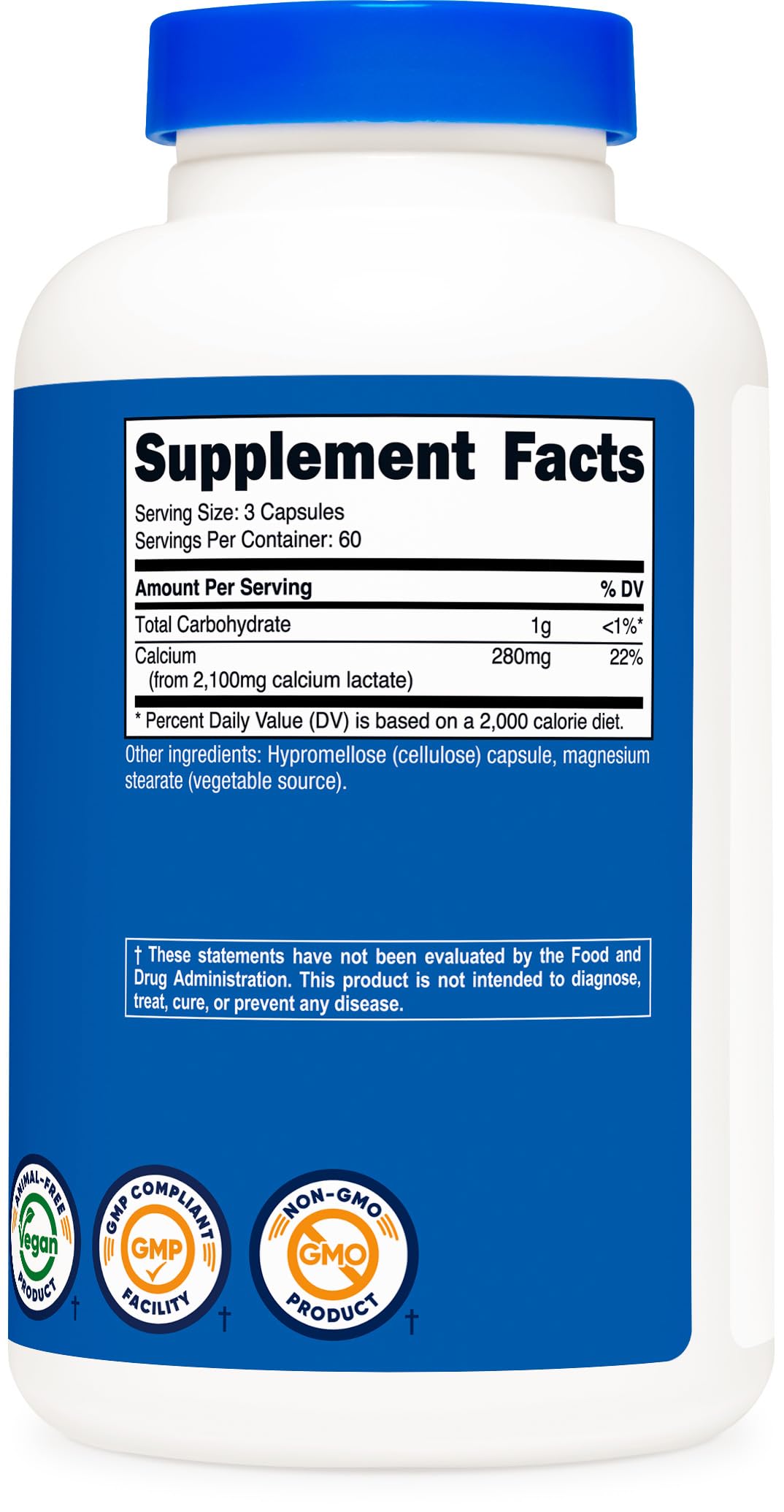 Nutricost Calcium Lactate — test indépendant, vérification de pureté et puissance.