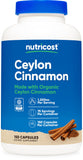 Nutricost Cannelle Bio Ceylon – bouteille de 150 capsules pour l’usage quotidien.