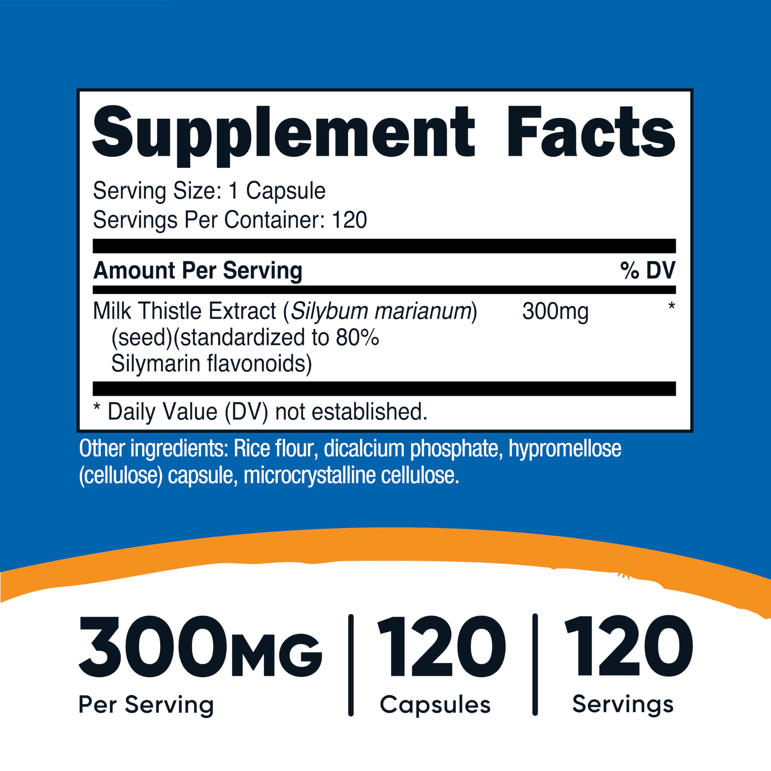 Nutricost Chardon-Marie: capsules visibles pour une utilisation quotidienne.