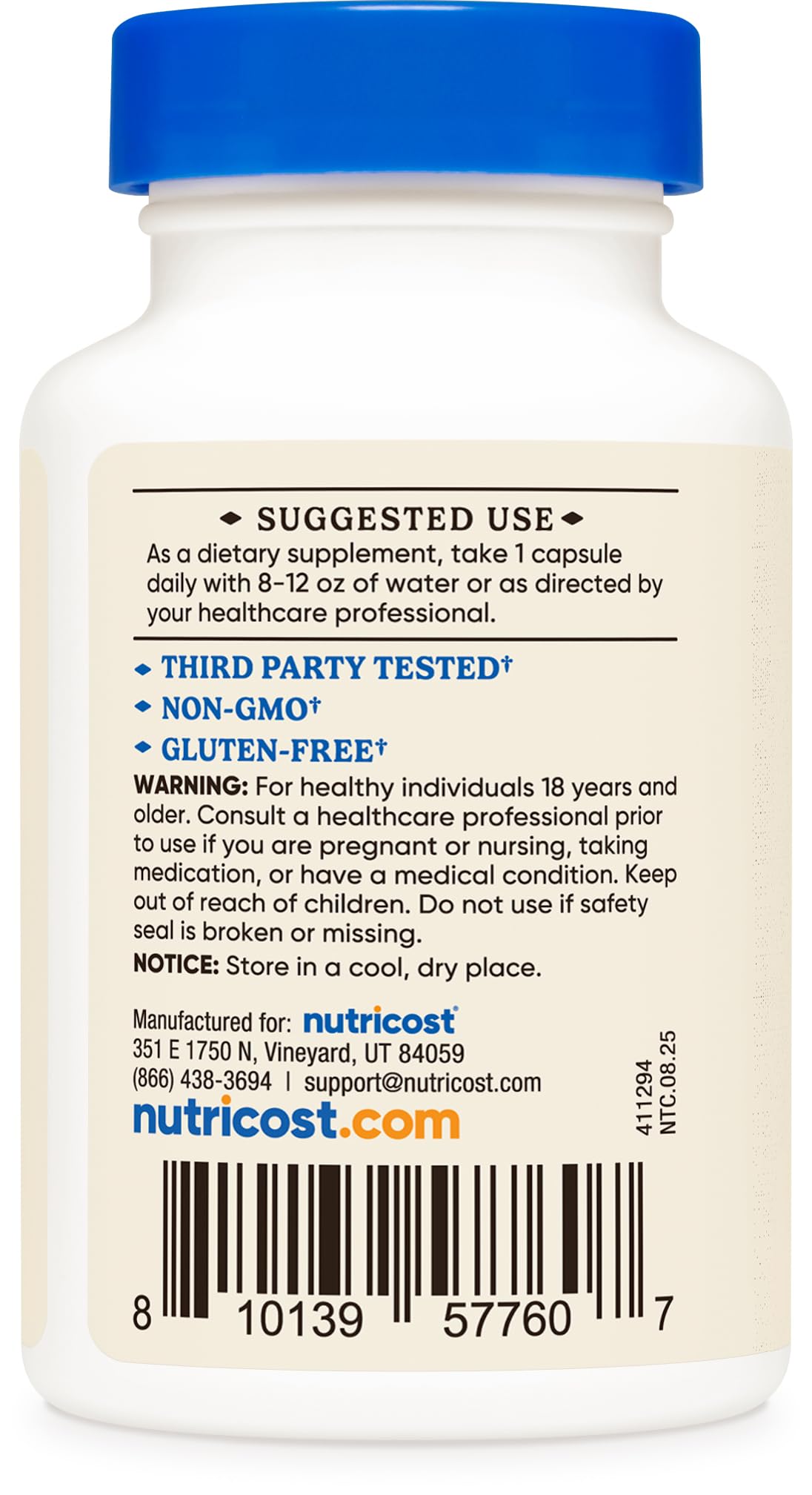 Nutricost capsules faciles à avaler pour une utilisation quotidienne
