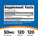 Nutricost bouteille de capsules menthe poivrée, format pratique pour la routine.
