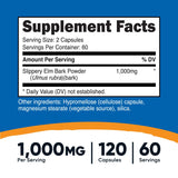 Nutricost capsules d'écorce d'orme glissant – deux capsules faciles à avaler