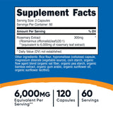 Nutricost capsules romarin véganes, format pratique et sans gluten.