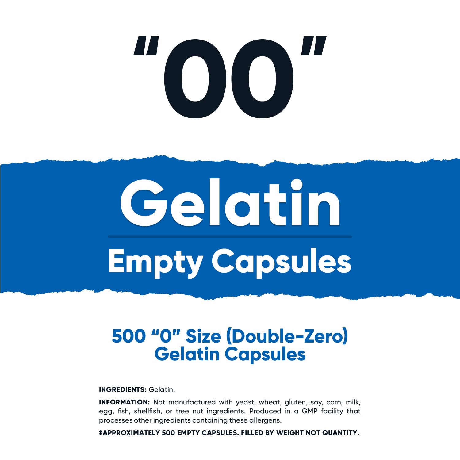 Nutricost capsules vides taille 00-500 utilisées pour mélanges maison simples et efficaces.