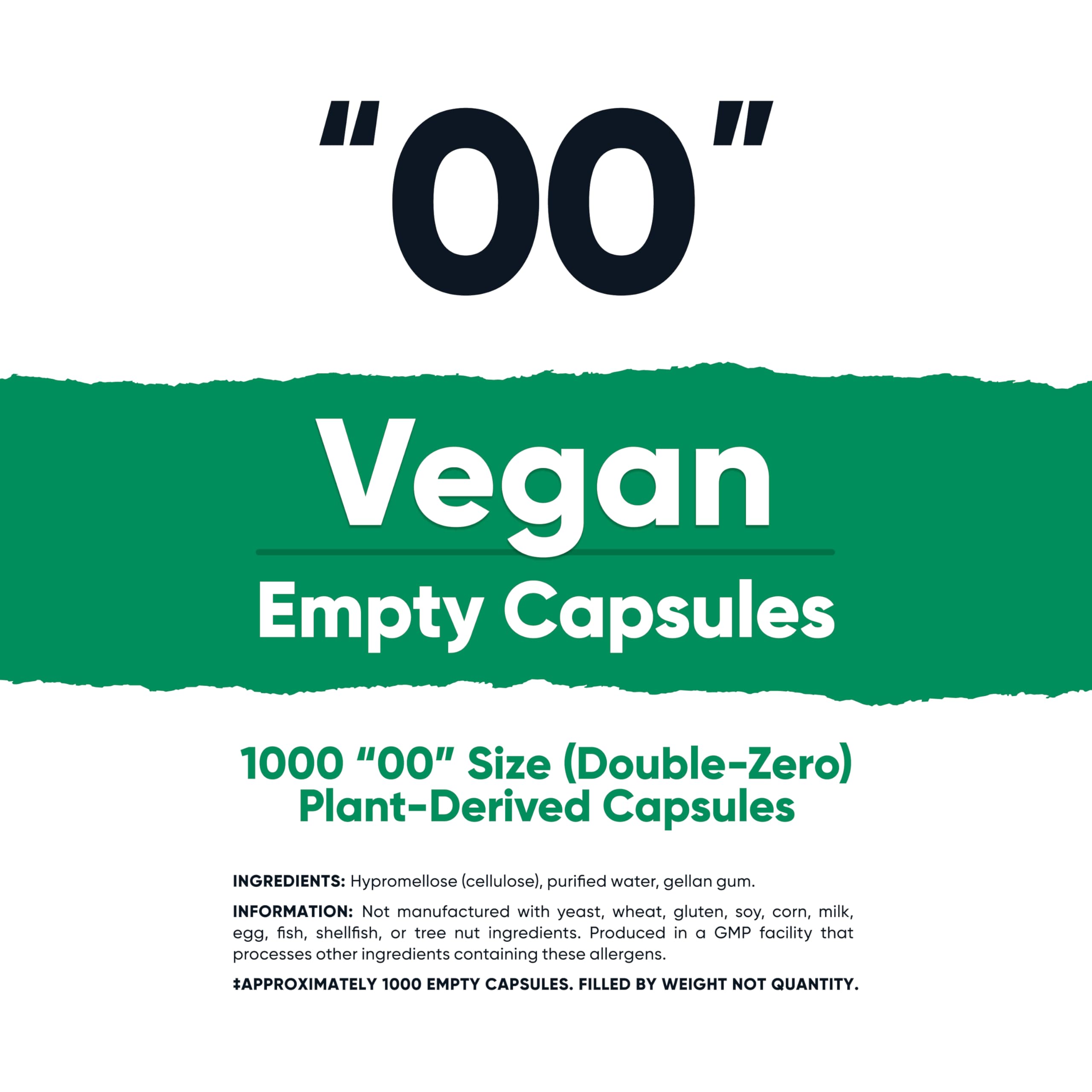 Nutricost capsules vides Taille 00 – système de verrouillage duo pour une fermeture fiable.