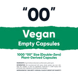 Nutricost capsules vides Taille 00 – système de verrouillage duo pour une fermeture fiable.
