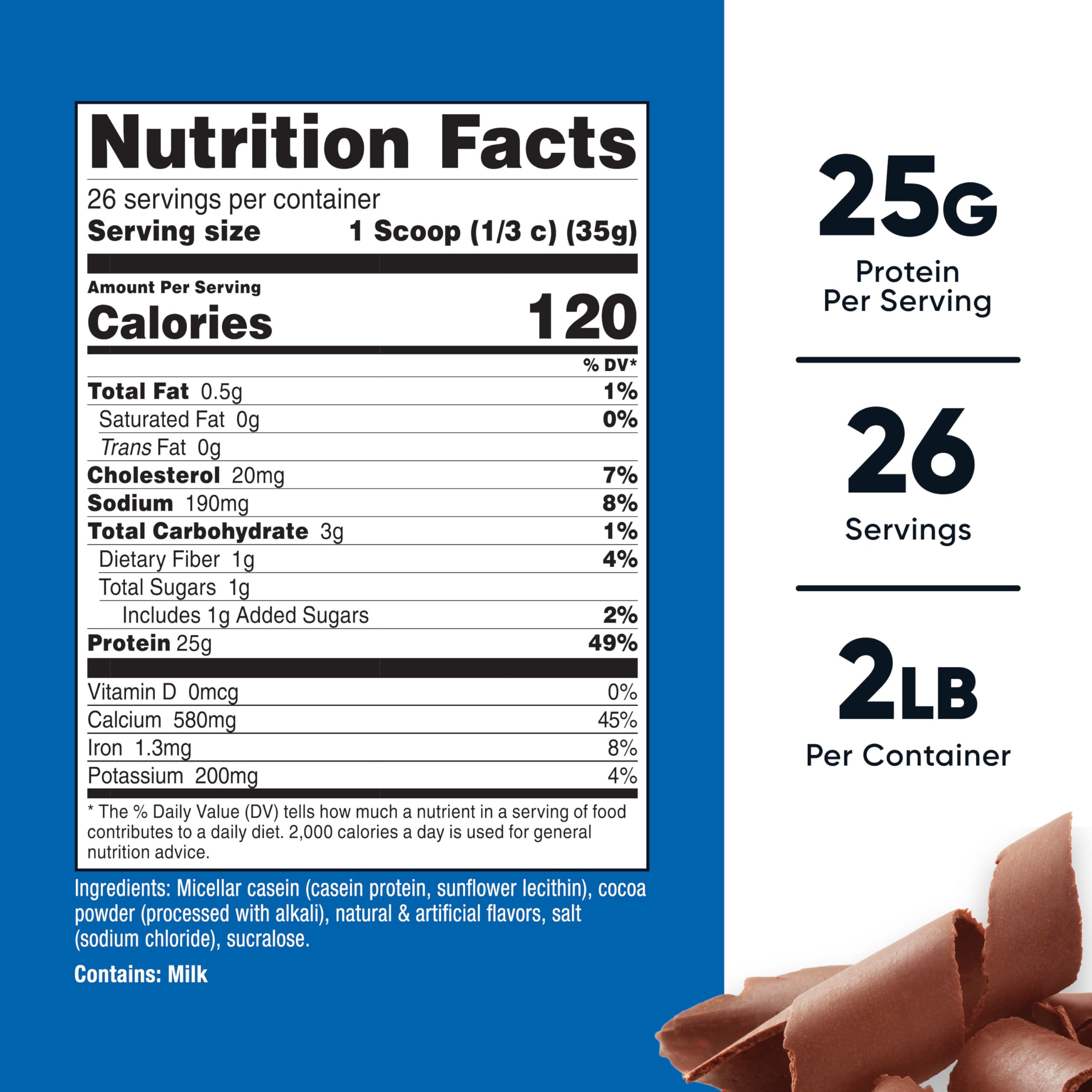 Nutricost caséine dose chocolat, mélange onctueux après l'entraînement