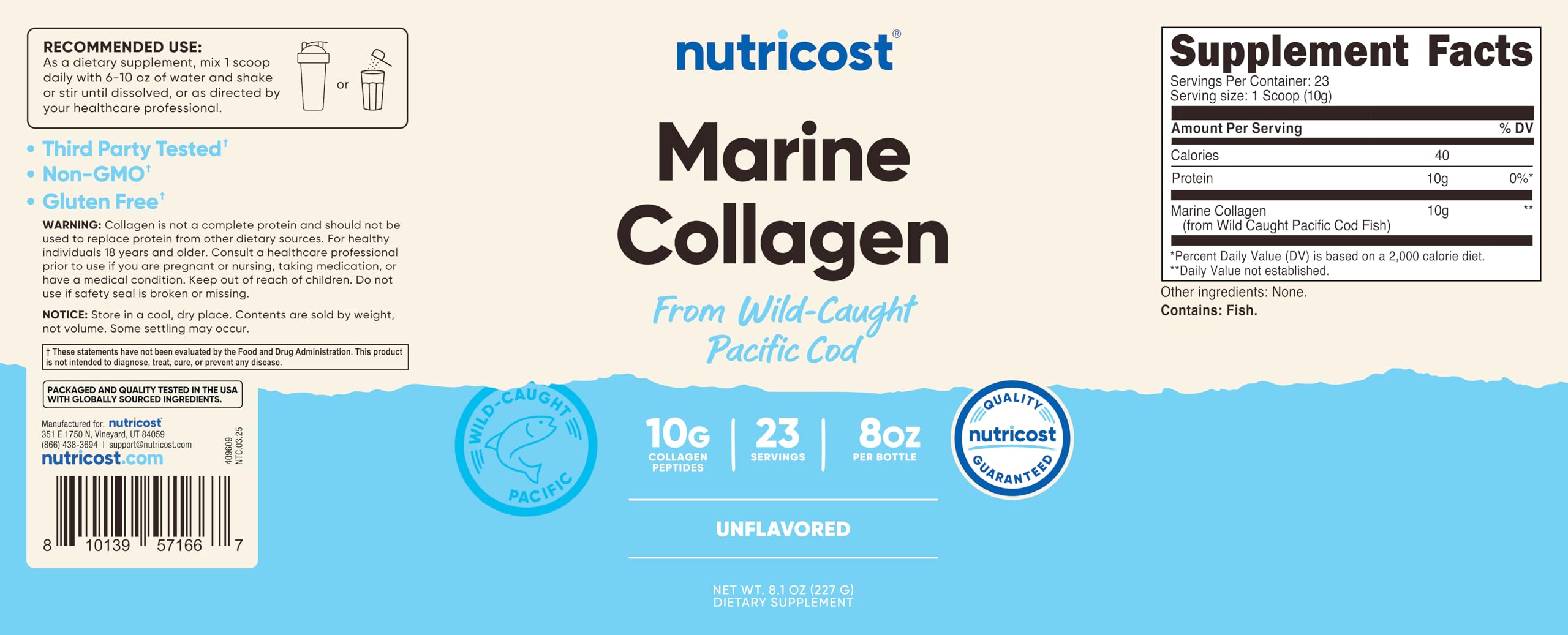 Nutricost Certification NSF et GMP, garantie qualité