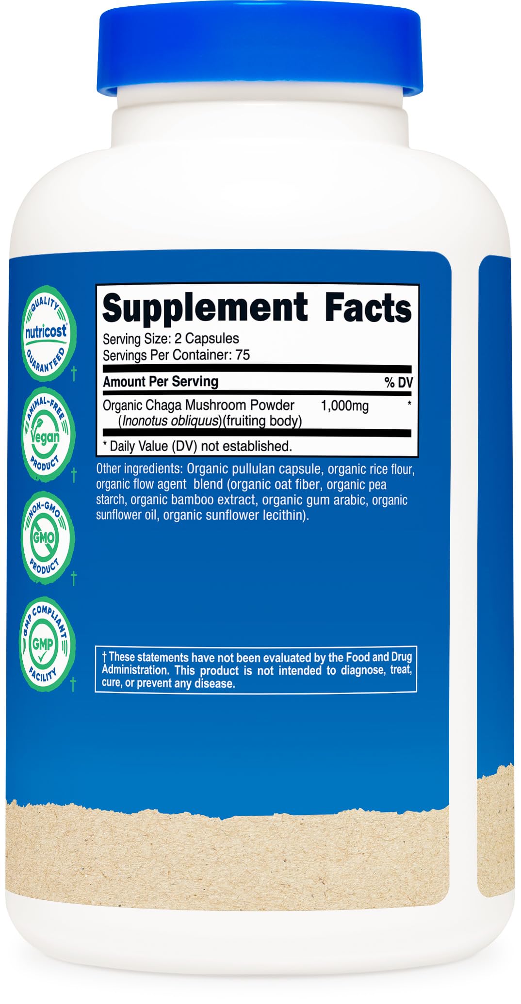 Nutricost Chaga – certification GMP et fabrication sûre