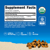 Nutricost Chaga certifié CCOF, capsules végétariennes pour routine quotidienne
