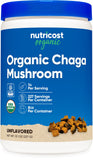 Nutricost Chaga Poudre Organique dans une boite 8oz, pratique et stockage simple